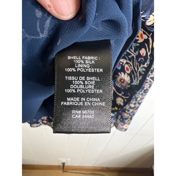 Rebecca Taylor Size 8 Long Sleeve Vivianna Shift Mini Dress in Navy - Picture 12 of 12